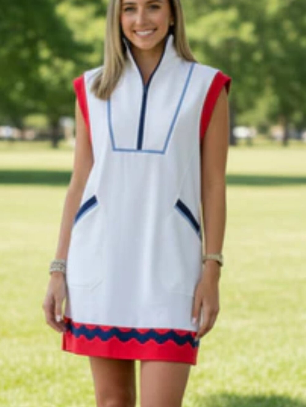 Simply Southern Red, White, Blue Dress Size XXL 2XL